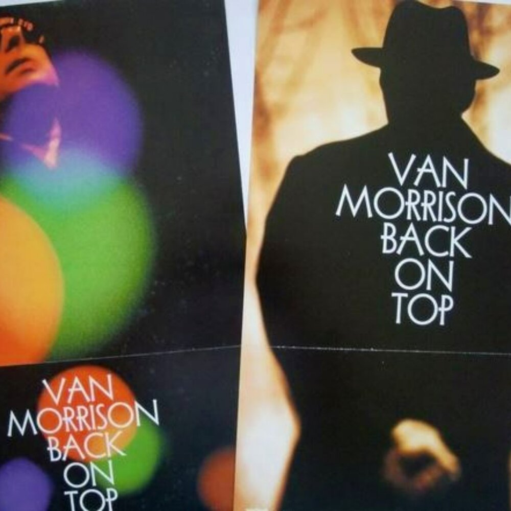 van morrison back on top MINT 1999 double art promo poster - them blues rock